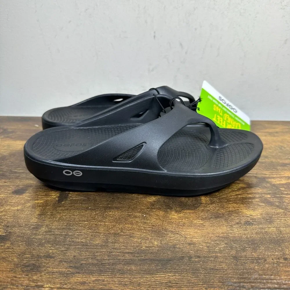 Oofos Ooahh Black Slide Recovery Sport Sandals Men's US 5 EU 38 Women’s 7